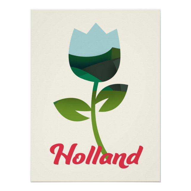 Holland Tulip Vacation Art Poster (Vorderseite)