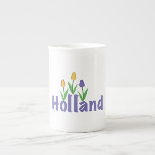 Holland Tulips Prozellantasse