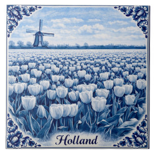 Holland Tulpen Delft Blau Stil Keramikfliese