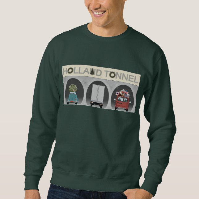 Holland-Tunnel-hässliche Weihnachtsstrickjacke Sweatshirt (Vorderseite)
