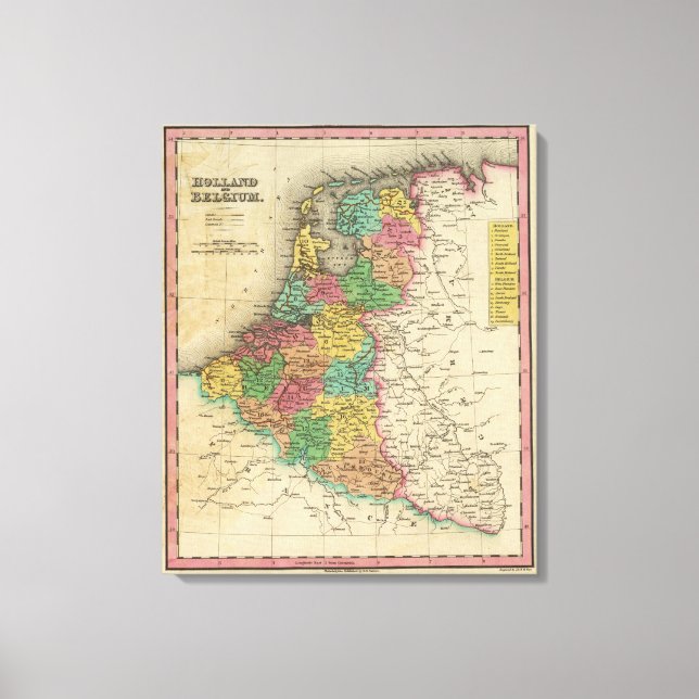 Holland und Belgien Leinwanddruck (Vorderseite)