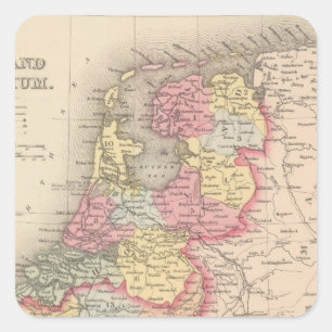 Holland und Belgien Quadratischer Aufkleber