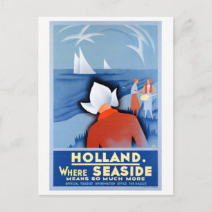 Holland - Vintage Travel Poster Postkarte