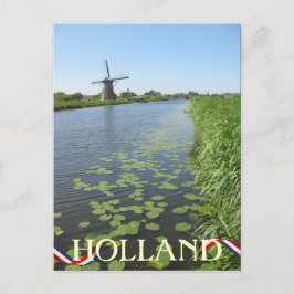 Holland Windmill entlang Canal Postcard Postkarte