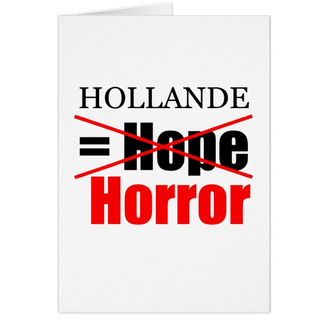 Hollande n'a pas d'espoir mais une carte de voeux  (Devant)