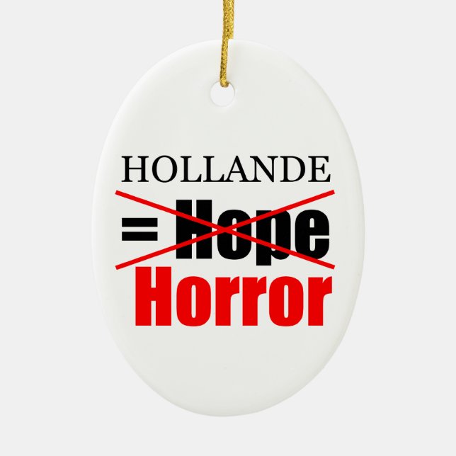 Hollande Not Hope = Horreur - Ornement ovale (Devant)