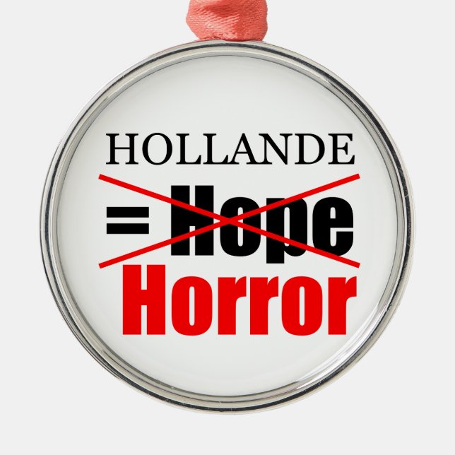 Hollande Not Hope = Horror - R Ornament (Vorne)