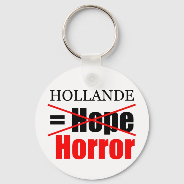 Hollande Not Hope = Horror - R Schlüsselanhänger (Vorderseite)