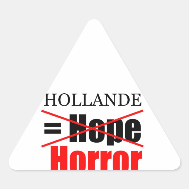 Hollande Not Hope = Horror - T Sticker (Vorderseite)