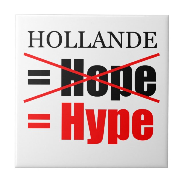 Hollande Not Hope = Hype !!!!!! Fliese (Vorderseite)