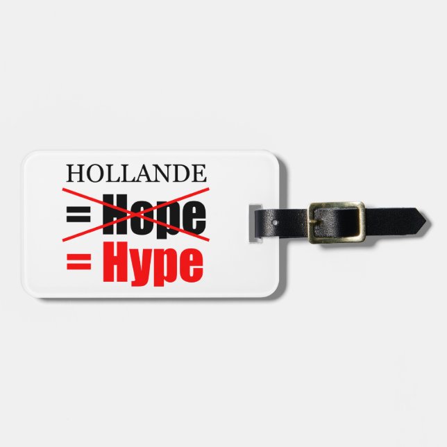 Hollande Not Hope = Hype - Gepäckmarke Gepäckanhänger (Vorderseite horizontal)