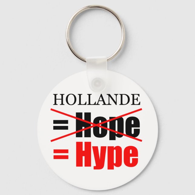 Hollande Not Hope = Hype !!!!!! Schlüsselanhänger (Vorderseite)