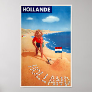 Hollande - Poster vintage Pays-Bas