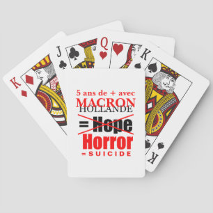 Hollande und Macron c'est l'Horreur cartes Poker Spielkarten