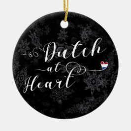 Holländer am Herzen, Weihnachtsbaum-Verzierung Keramikornament