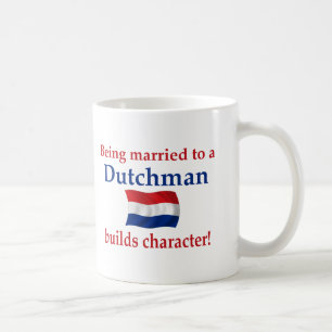 Holländer errichtet Charakter Kaffeetasse