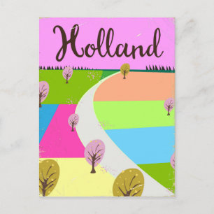 Holländer Felder Reiseplakat Postkarte