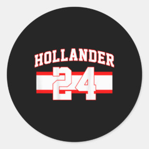 Hollander Hockey 24 Stil Name Zahl Fan Runder Aufkleber