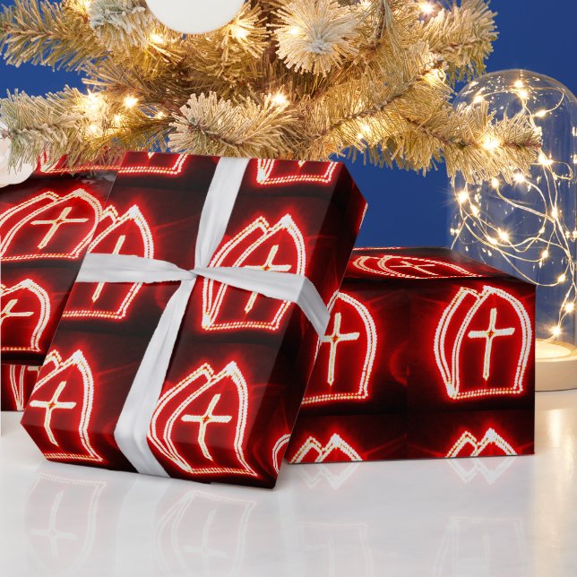 Holländisch Miter Pattern Sinterklaas zum Tag des  Geschenkpapier (Feiertage)