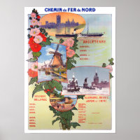 Holländische Ausbilder Vintage Reise Poster