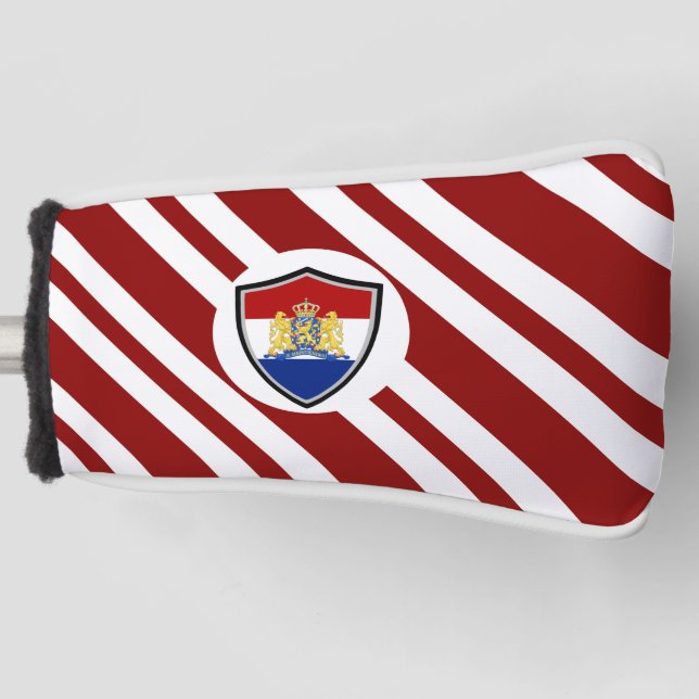 Holländische Fahnenwappen Golf Headcover (Vorderseite)