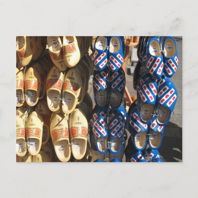 Holländische Holzschuhe Foto Postkarte (Vorderseite)