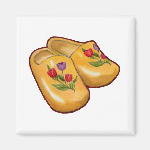 Holländische Holzschuhe, Tulips, Holland, Kunst Magnet