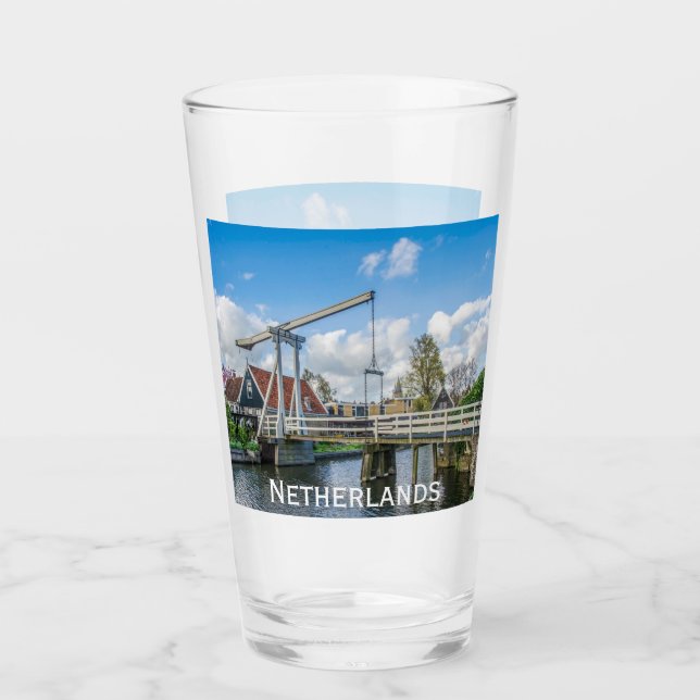Holländische Hubholzbrücke Glas (Vorderseite)