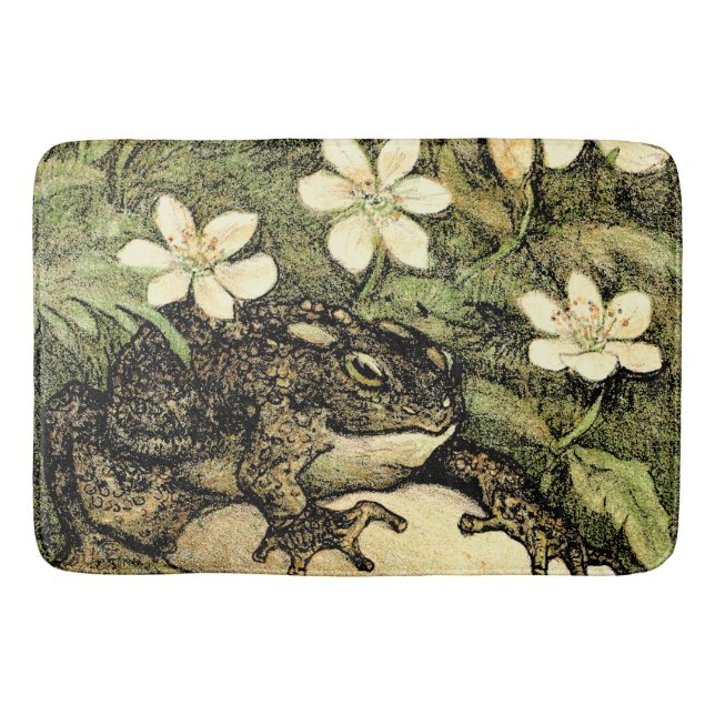 Holländische Jugendstil-Toad und Dogwood Badematte (Vorderseite)