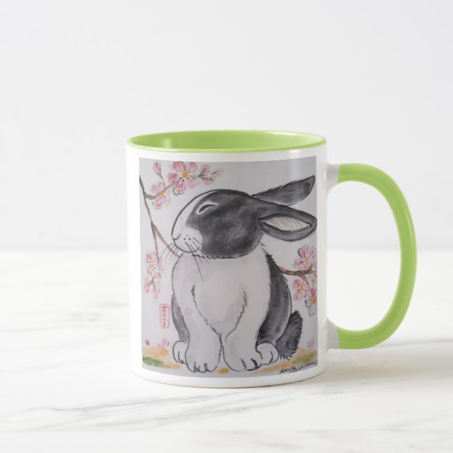 Holländische Kaninchen & Cherry Blossom Tasse - So (Rechts)