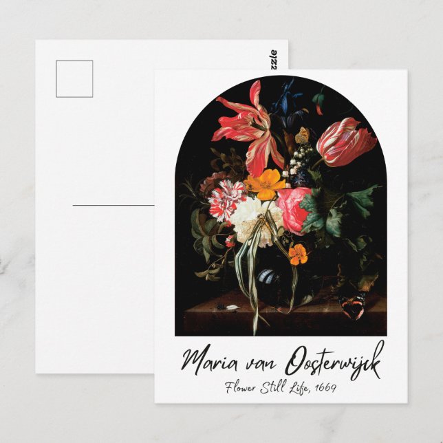 Holländische Meister: Ein Leben in Blumen Postkarte (Vorne/Hinten)