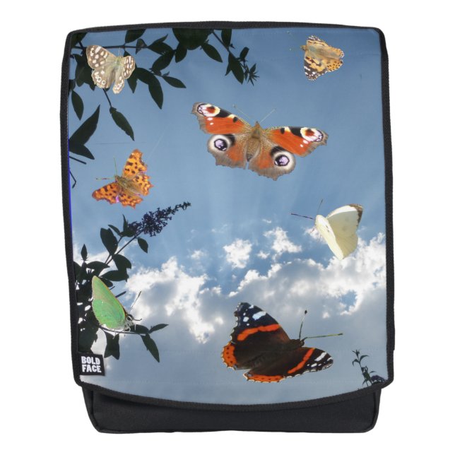 Holländische Schmetterlinge Adult Backpack Rucksack (Vorderseite)