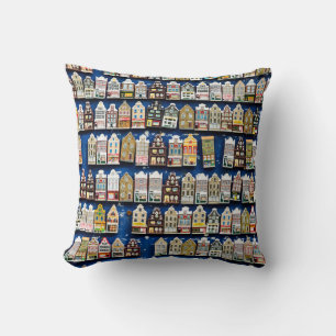 Holländische Souvenirs, Amsterdamer Straßenszene. Kissen