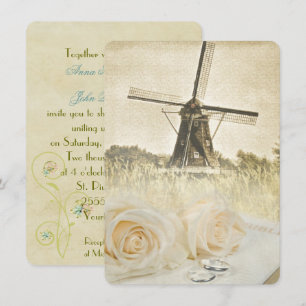 Holländische Windmühle Hochzeitseinladung Einladung