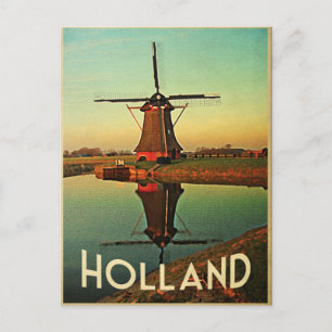 Holländische Windmühle Postkarte