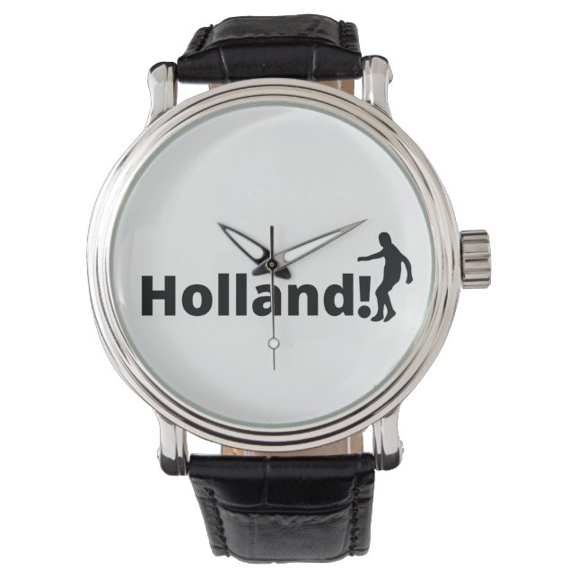 Holländischer Fußball Armbanduhr (Vorderseite)