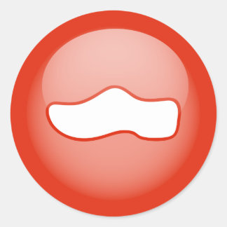 Holländischer Holzschuh Runder Aufkleber