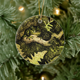 Holländischer Jugendfrosch in Tree Keramik Ornament