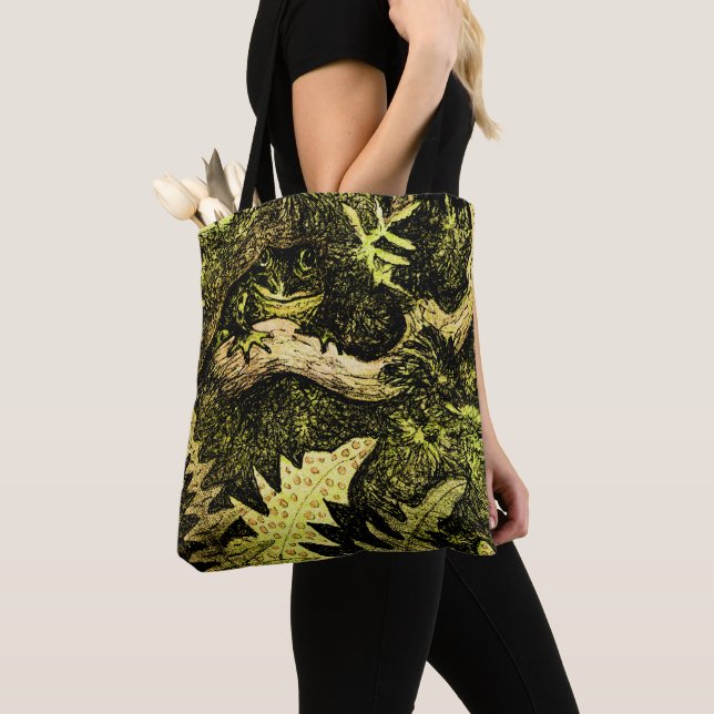 Holländischer Jugendfrosch in Tree Tasche (Von Nahem)