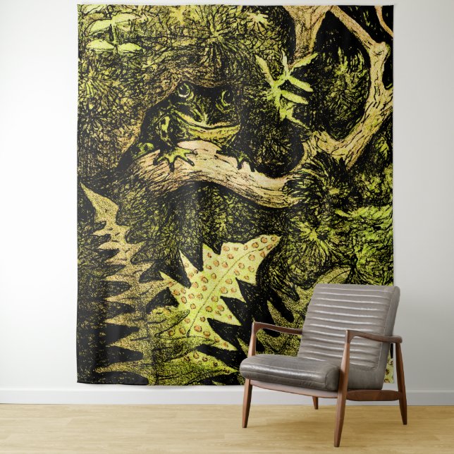 Holländischer Jugendfrosch in Tree Wandteppich (Beispiel)