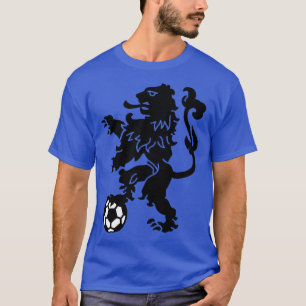 Holländischer Löwe mit Ball Niederländisch-Fußball T-Shirt