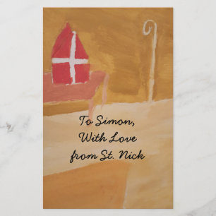 Holländischer Sinterklaas Watercolor Miter zum Ta Briefpapier