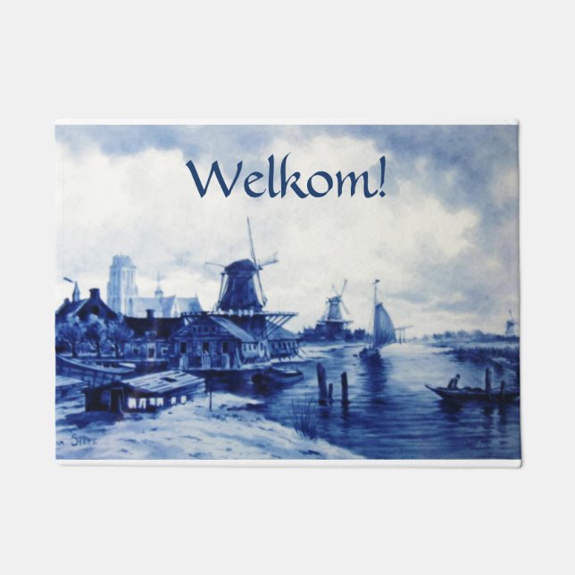 Holländischer Stil Welkom! Door Mat Fußmatte (Vorderseite)