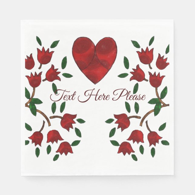 Holländisches Herz Serviette (Vorderseite)