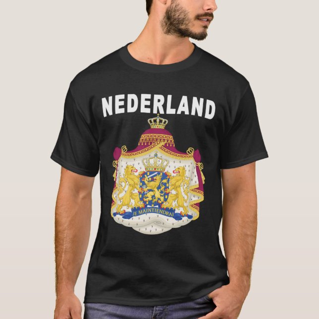 Holländisches National Keepake Nederland Emblem De T-Shirt (Vorderseite)