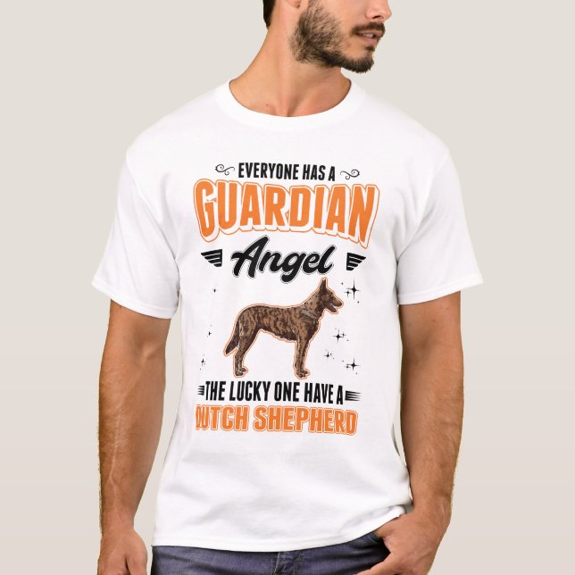 Hollandse Herder Guardian Angel Holland Shepherd T-Shirt (Vorderseite)