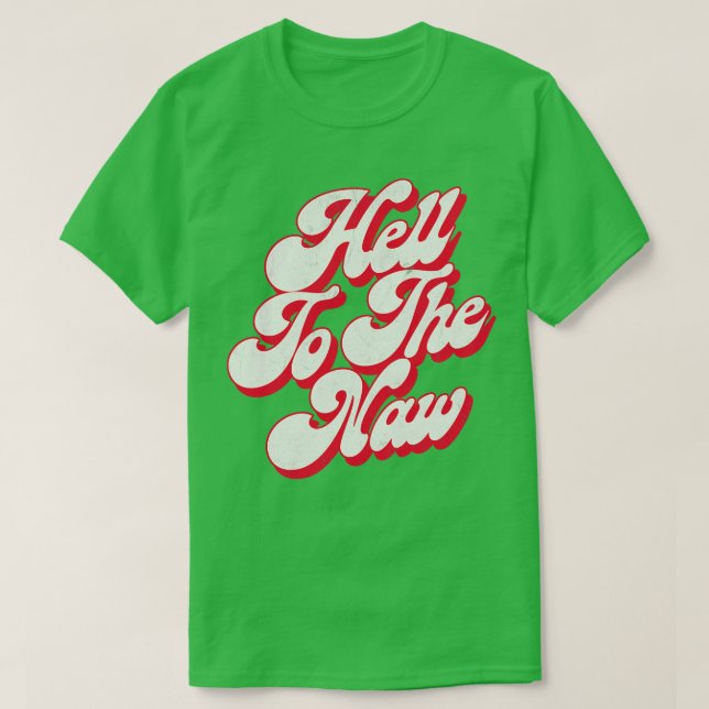 Hölle auf das originale verblasste Retro-Design T-Shirt (Design vorne)