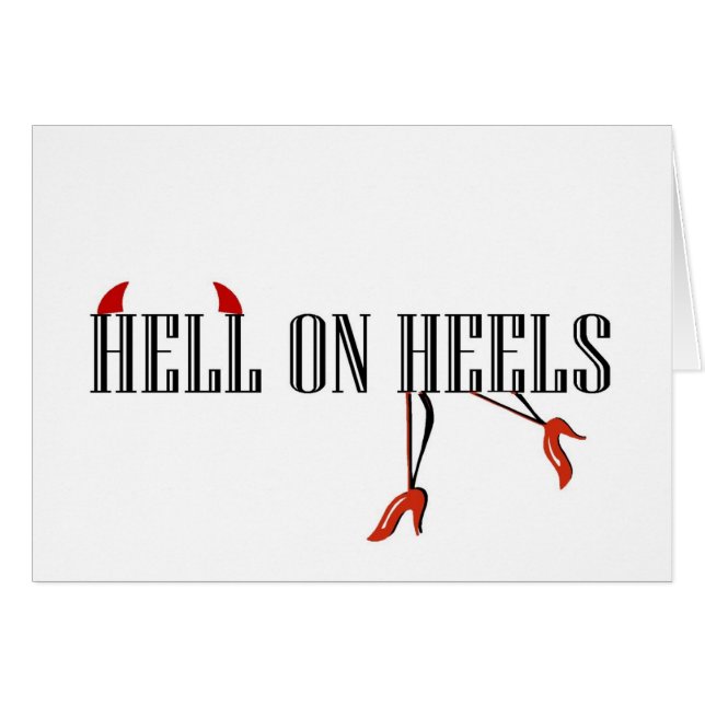 Hölle auf Heels (Beine/Hörner) (Vorderseite (Horizontal))