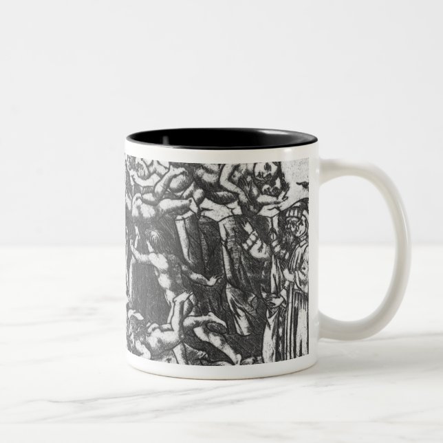 Hölle, 'vom göttlichen Comedy Zweifarbige Tasse (Rechts)