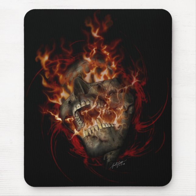 Höllen-Feuer Mousepad (Vorne)